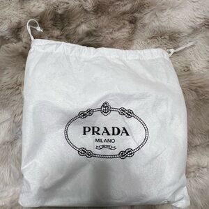 Prada White Logo Dust Bag